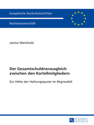 cover image of Der Gesamtschuldnerausgleich zwischen den Kartellmitgliedern